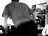 Rusty from CSC, breakdancing at work (fig. 3)